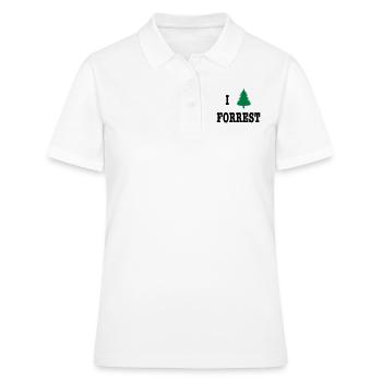 I heart Forrest - Polo Femme - blanc - Devant - Ailine (174cm)