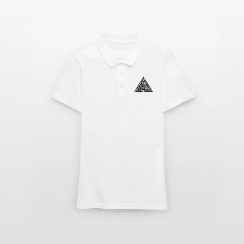 triangular shape microchip technology cool design Women's Polo Shirt