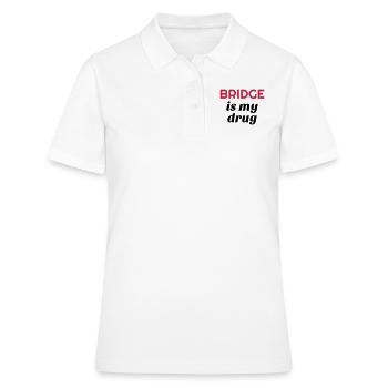 bridge / bridgeur / bridgeuse / cartes - Polo Femme - blanc - Devant - Ailine (174cm)