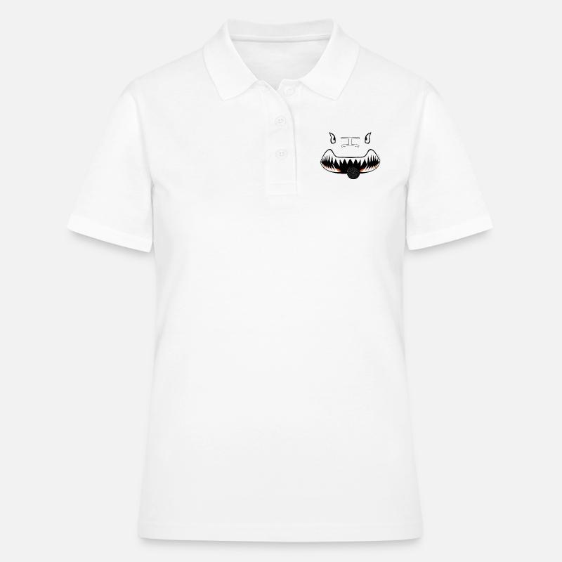 A10 WARTHOG face - AS2012 - Women's Polo Shirt - white
