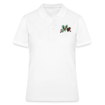 IMPRESSION DE ANIMAL DE COEUR - Frauen Polo Shirt - Weiß - Vorne - Ailine (174cm)