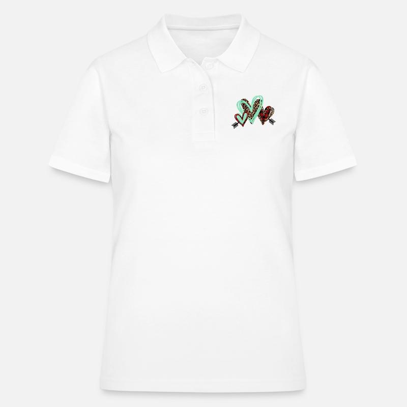 IMPRESSION D’ANIMAL DE COEUR - Polo Femme - blanc