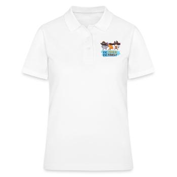 team familie katze pirat bachelorette party vater - Frauen Polo Shirt - Weiß - Vorne - Ailine (174cm)