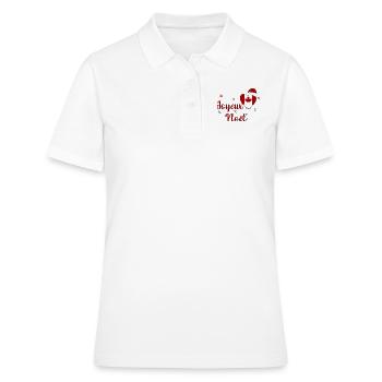 Joyeux Noel Kanada Flagge Herz - Frauen Polo Shirt - Weiß - Vorne - Ailine (174cm)