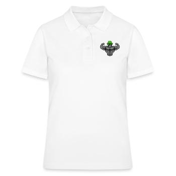 Gorille fort - Polo Femme - blanc - Devant - Ailine (174cm)