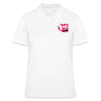 Ein Monster mit einer Monster-Puppe - Frauen Polo Shirt - Weiß - Vorne - Ailine (174cm)