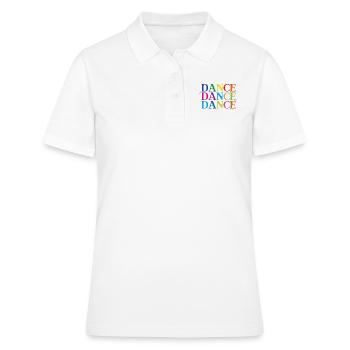 danse danse danse danse en arc-en-ciel - Polo Femme - blanc - Devant - Ailine (174cm)