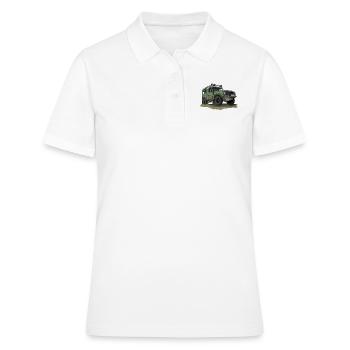 Icône de véhicule hors route anglais - Ninety - Polo Femme - blanc - Devant - Ailine (174cm)