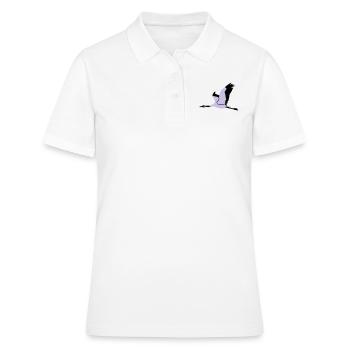 Kranich - Frauen Polo Shirt - Weiß - Vorne - Ailine (174cm)
