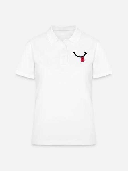 SMILEY - Women's Polo Shirt - white
