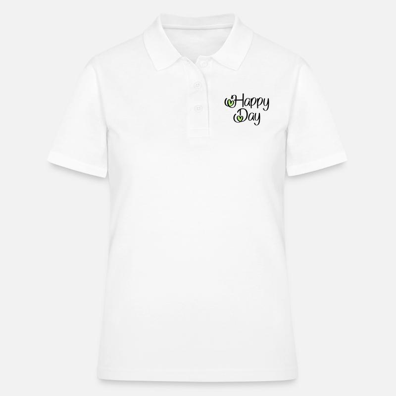 Happy Day - Polo Femme - blanc
