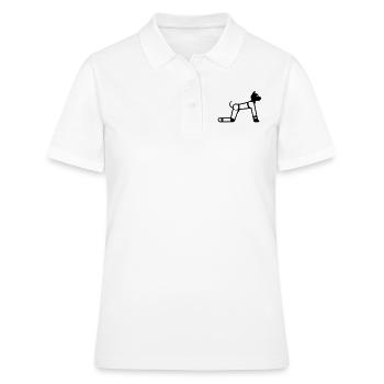 Puppy Human Pupplay Fetisch Strichmännchen - Frauen Polo Shirt - Weiß - Vorne - Ailine (174cm)