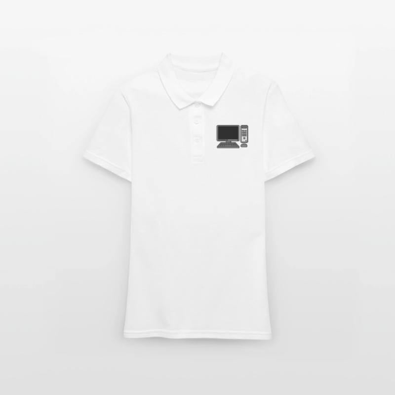 Computer Keyboard Mouse Screen Women's Polo Shirt