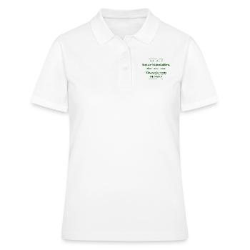 Drôle Dictons Drôles Plier - Polo Femme - blanc - Devant - Ailine (174cm)