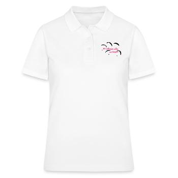 Wir springen nicht, wir fliegen! - Frauen Polo Shirt - Weiß - Vorne - Ailine (174cm)
