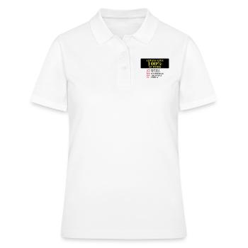 100 percent AT WORK - Frauen Polo Shirt - Weiß - Vorne - Ailine (174cm)