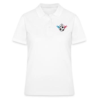 france foot supporter joueur ballon equipe - Polo Femme - blanc - Devant - Ailine (174cm)