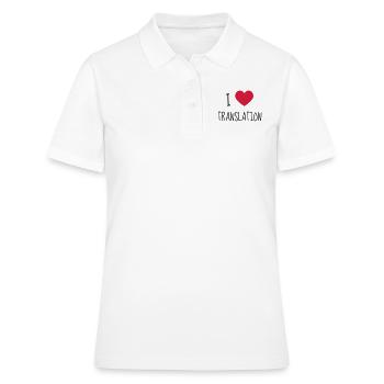traducteur / traduction / traductrice / traduire - Polo Femme - blanc - Devant - Ailine (174cm)