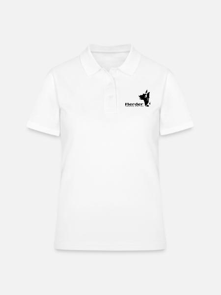 Herder Portrait mit Schriftzug - Frauen Polo Shirt - Weiß
