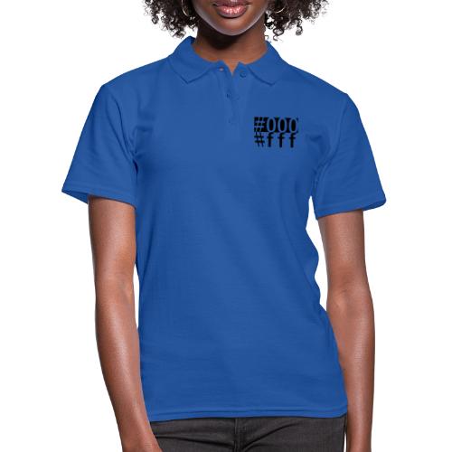 #000 & #fff - Frauen Polo Shirt