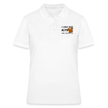 I like BIG NUTS on I can not lie pun - Women's Polo Shirt - white - Front - Ailine (174cm)