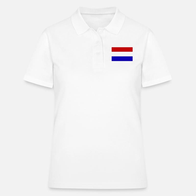 Pays-Bas, Pays-Bas, Pays-Bas, drapeau, drapeau - Polo Femme - blanc