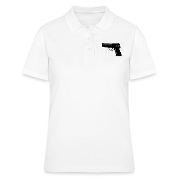 arme à feu - Polo Femme - blanc - Devant - Ailine (174cm)