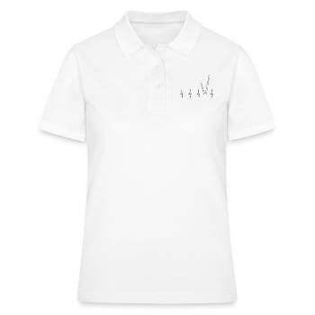 Battement de coeur de baguette, amour pour la batterie - Polo Femme - blanc - Devant - Ailine (174cm)
