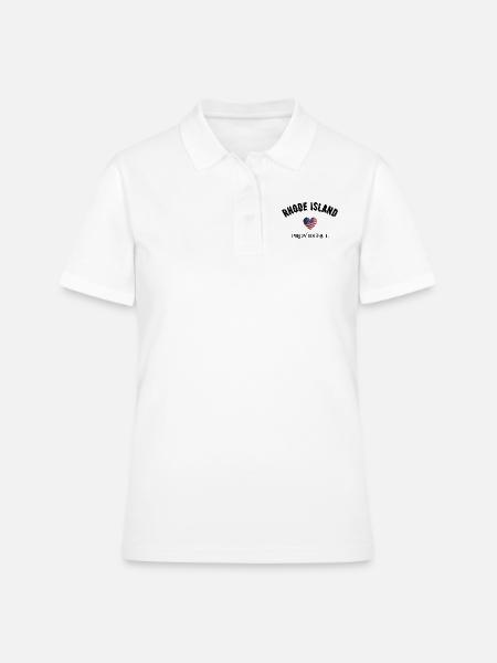 Rhode Island - Frauen Polo Shirt - Weiß