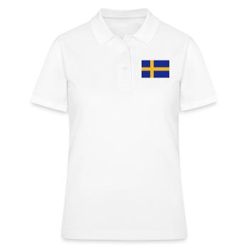 Schweden Flagge - Frauen Polo Shirt - Weiß - Vorne - Ailine (174cm)