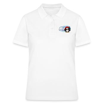 Piratenpinguin mit Schwert, Papagei und Iglu. - Frauen Polo Shirt - Weiß - Vorne - Ailine (174cm)