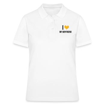 I Love My Boyfriend - Frauen Polo Shirt - Weiß - Vorne - Ailine (174cm)