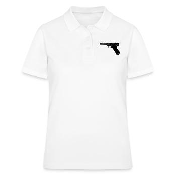 vieux pistolet revolver flingue arme 00 - Polo Femme - blanc - Devant - Ailine (174cm)