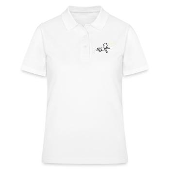 ReNaissance bébé noir Phoenix jaune - Polo Femme - blanc - Devant - Ailine (174cm)