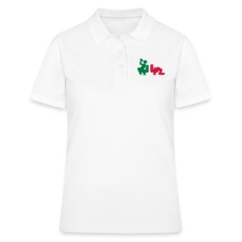 alcool humour boire chiotte vomit toilette wc i - Polo Femme - blanc - Devant - Ailine (174cm)