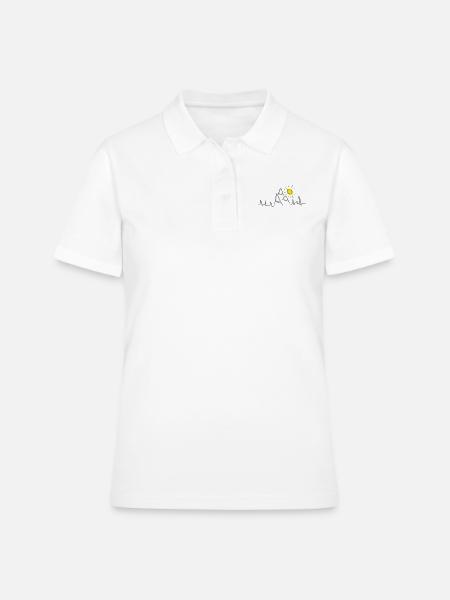 Berge Gipfel Alpen Herzschlag Sonne - Frauen Polo Shirt - Weiß