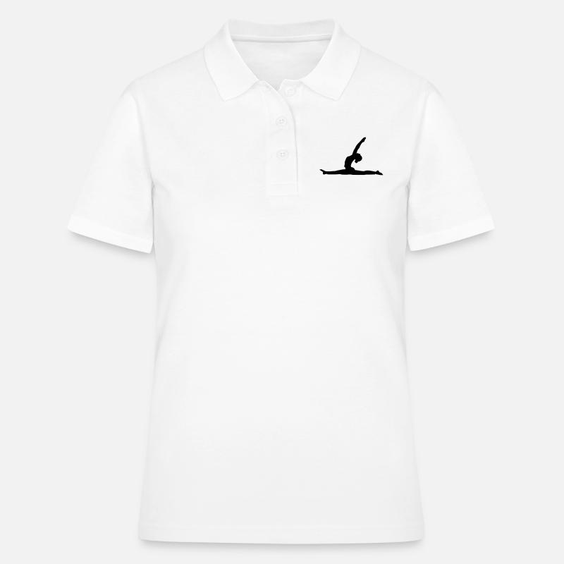 Fente devant silhouette - Polo Femme - blanc