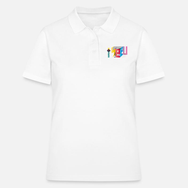 I SEE U - Women's Polo Shirt - white