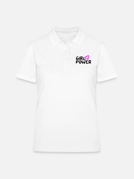 Féministe féministe vecteur girl Power Design - Polo Femme - blanc