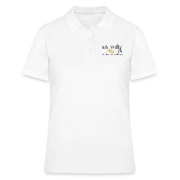 I want - Women's Polo Shirt - white - Front - Ailine (174cm)
