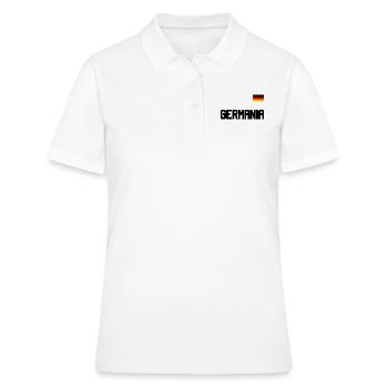 Maillot de l’Allemagne look GERMANIA avec drapeau - Polo Femme - blanc - Devant - Ailine (174cm)