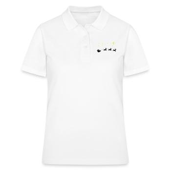 weihnachtsmann weihnachten schlitten - Frauen Polo Shirt - Weiß - Vorne - Ailine (174cm)
