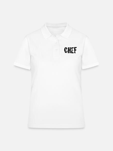 chef - Polo Femme - blanc
