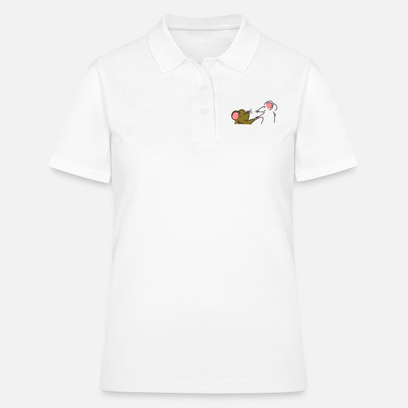 Mäusefreunde - Frauen Polo Shirt - Weiß