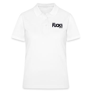 Zero fucks given - Frauen Polo Shirt - Weiß - Vorne - Ailine (174cm)