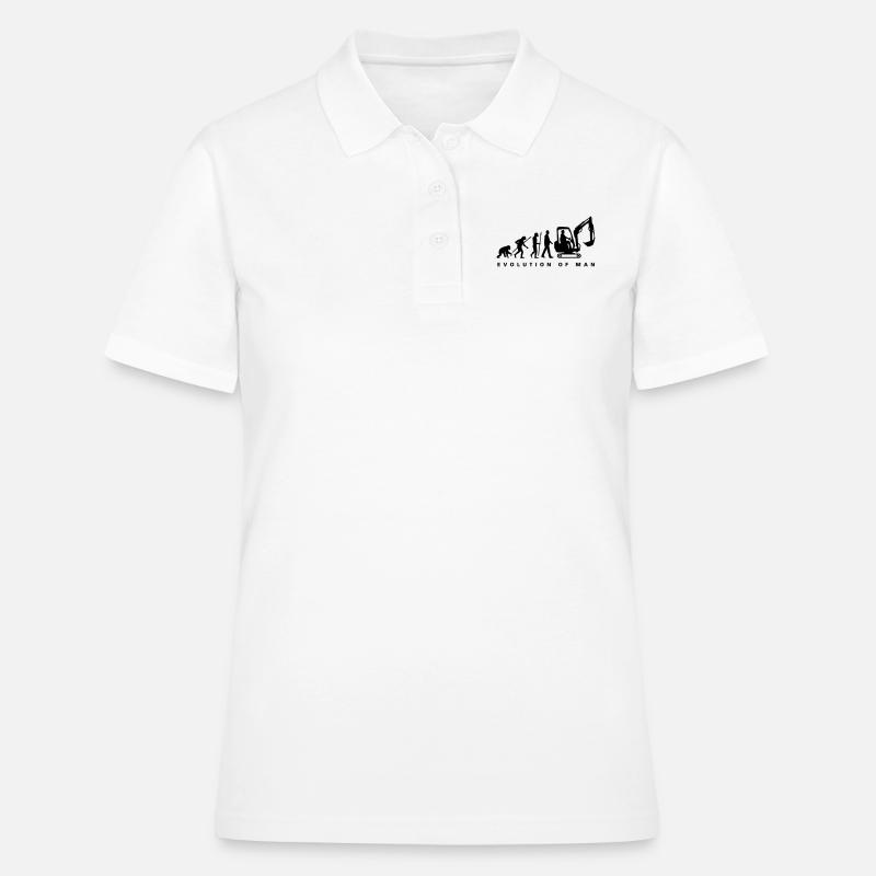 evolution_baggerfahrer_122013_a_1c - Frauen Polo Shirt - Weiß