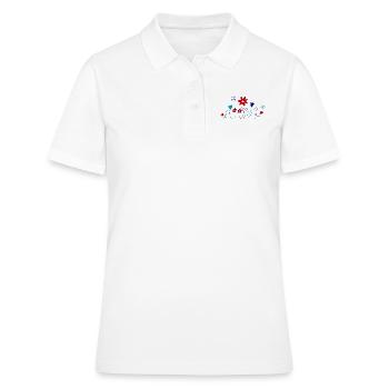 Jardin fleuri - Polo Femme - blanc - Devant - Ailine (174cm)