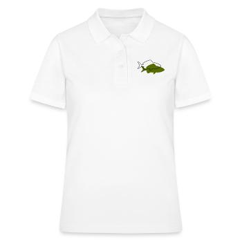 Poisson rouge - Polo Femme - blanc - Devant - Ailine (174cm)