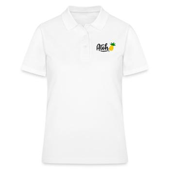 Aloha Ananas - Polo Femme - blanc - Devant - Ailine (174cm)