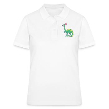 Dinosaure est de mauvaise humeur - Polo Femme - blanc - Devant - Ailine (174cm)